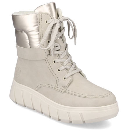 Beżowe trzewiki damskie Rieker Y3503-62