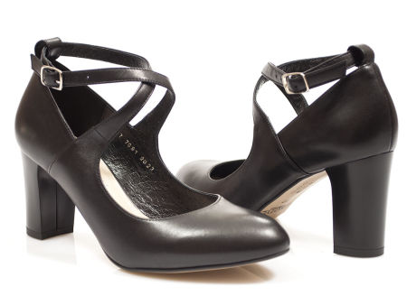 Czarne czółenka półbuty Kotyl 7091