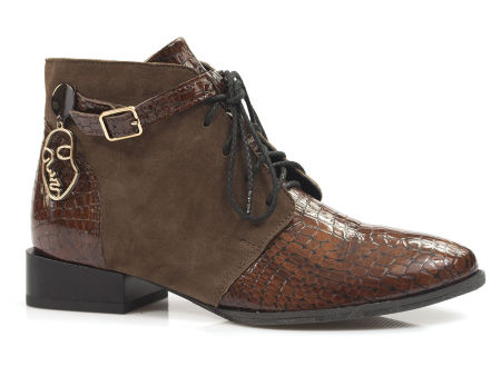 Brązowe botki trzewiki Maciejka 5743A-02