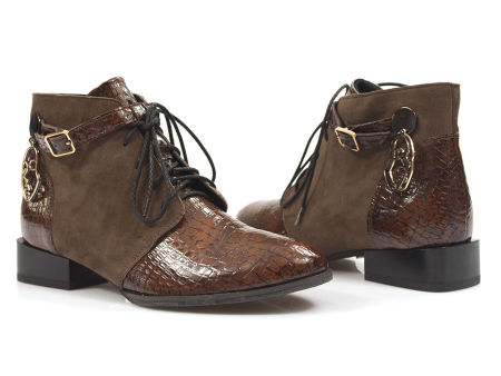 Brązowe botki trzewiki Maciejka 5743A-02