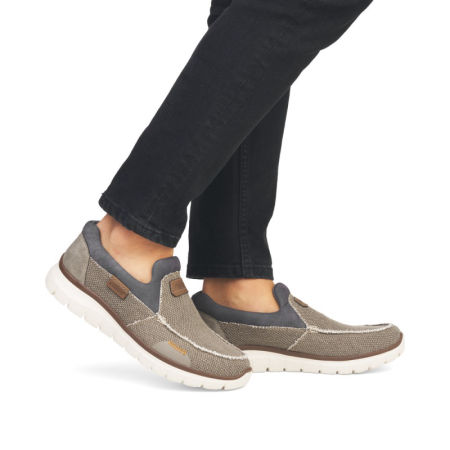 Beżowe półbuty męskie Rieker B6651-64