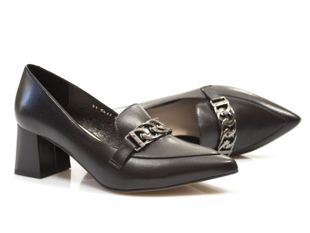 Czarne półbuty czółenka Kotyl 5437