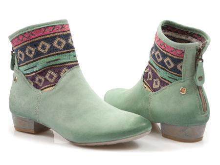 Miętowe botki Maciejka 05986-09