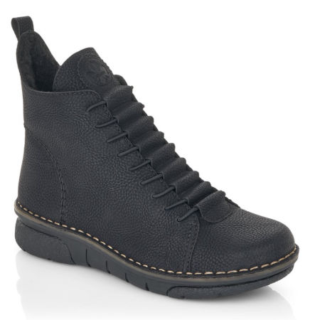 Czarne botki trzewiki Rieker 73333-00