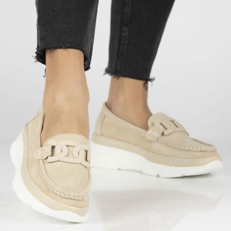 Beżowe półbuty Filippo DP4552