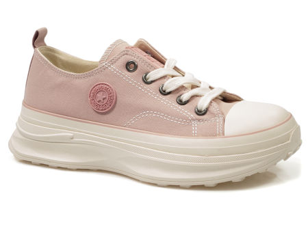 Różowe trampki na platformie Big Star NN274129