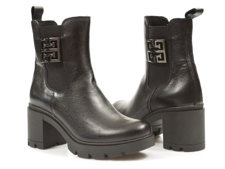 Botki na obcasie Lemar 60396 czarny