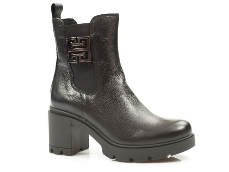 Botki na obcasie Lemar 60396 czarny