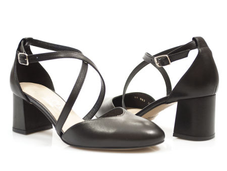 Czarne czółenka półbuty Kotyl 0663