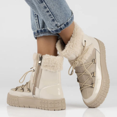Śniegowce botki Filippo DBT4716 beż