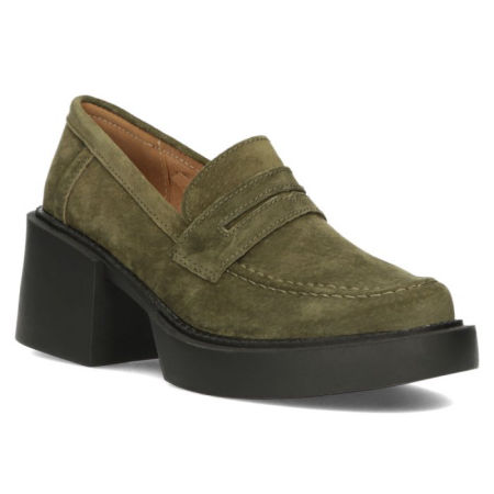 Zielone półbuty Filippo DP4685 khaki