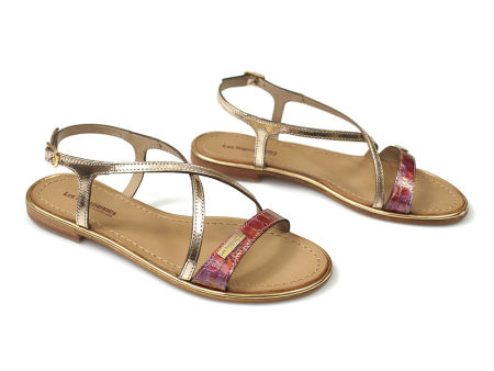 Złote rzymianki sandały Les Tropeziennes BASILIC