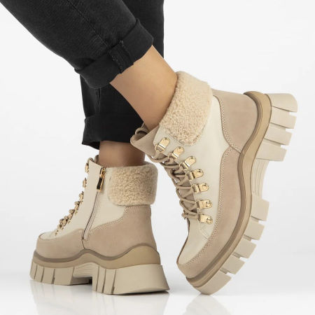 Botki trzewiki Filippo DBT6471/24 beż