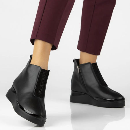 Botki skórzane Filippo DBT7394/25 czarny - Filippo zdjęcie 1