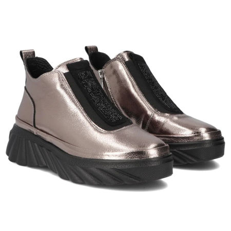 Botki skórzane Filippo DBT7426/25 gun metal - Filippo zdjęcie 4