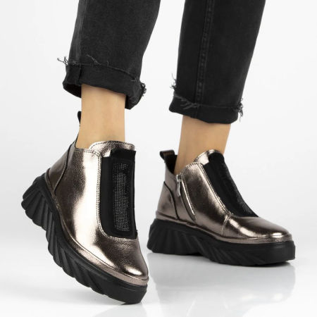 Botki skórzane Filippo DBT7426/25 gun metal - Filippo zdjęcie 1