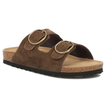 Brązowe skórzane klapki damskie Filippo DK7061/26