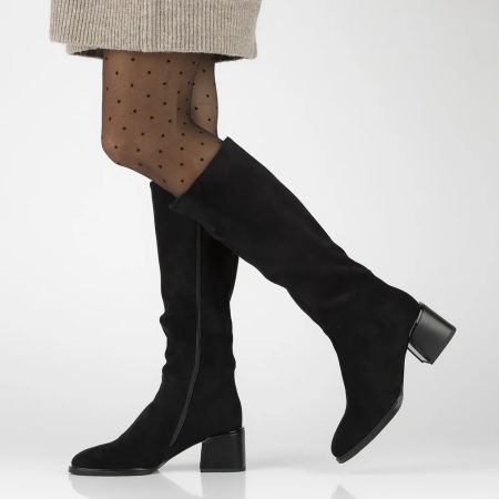 Kozaki na obcasie Filippo DKZ6603/25 czarne - Filippo zdjęcie 2