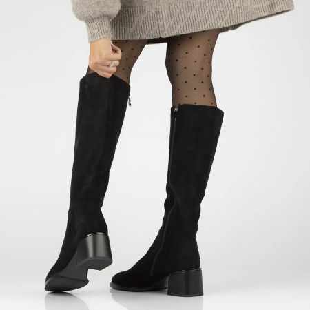 Kozaki na obcasie Filippo DKZ6603/25 czarne - Filippo zdjęcie 3