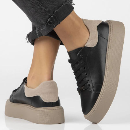 Czarne półbuty sneakersy Filippo DP6119/25 - Filippo zdjęcie 2