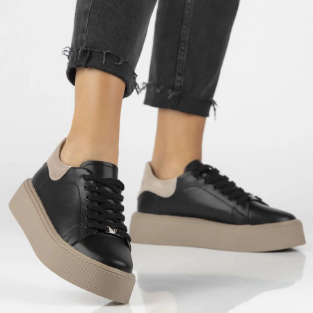 Czarne półbuty sneakersy Filippo DP6119/25 - Filippo zdjęcie 1