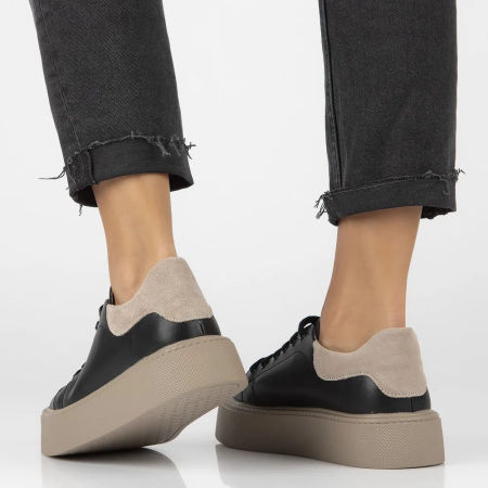 Czarne półbuty sneakersy Filippo DP6119/25 - Filippo zdjęcie 3