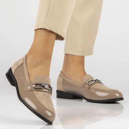 Beżowe półbuty mokasyny Filippo DP6245