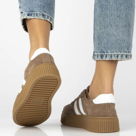 Półbuty sportowe sneakersy Filippo DP6776/25 beżowy - Filippo zdjęcie 3