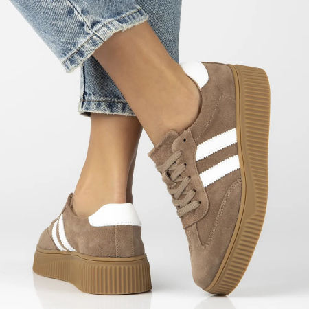 Półbuty sportowe sneakersy Filippo DP6776/25 beżowy - Filippo zdjęcie 2