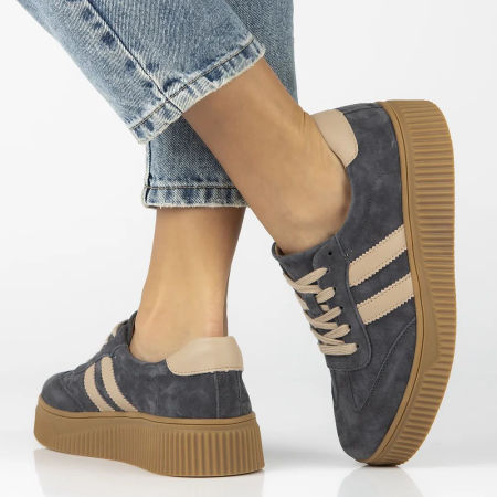 Półbuty sportowe sneakersy Filippo DP6776/25 szary - Filippo zdjęcie 2