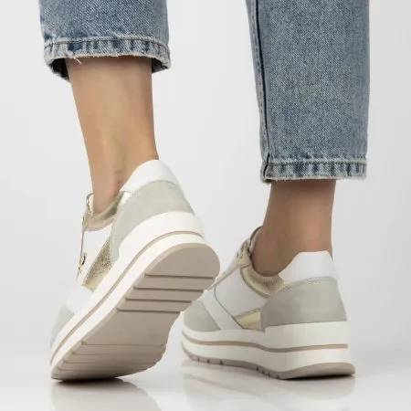 Półbuty damskie Filippo DP6858/25 biały/złoto