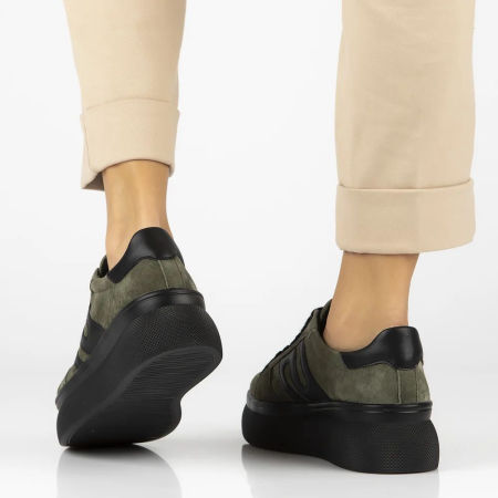 Półbuty sneakersy Filippo DP7175/25 khaki - Filippo zdjęcie 3