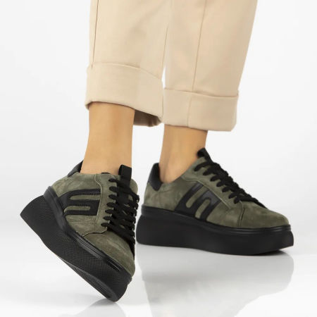 Półbuty sneakersy Filippo DP7175/25 khaki - Filippo zdjęcie 1