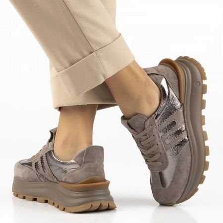 Skórzane półbuty sneakersy damskie Filippo DP7408/25  - Filippo zdjęcie 1