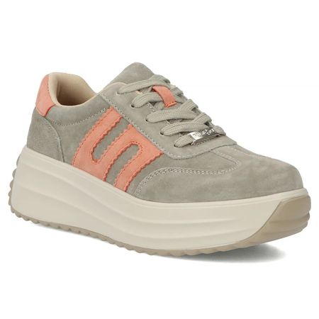 Półbuty sneakersy na platformie Filippo DP7516/26 khaki