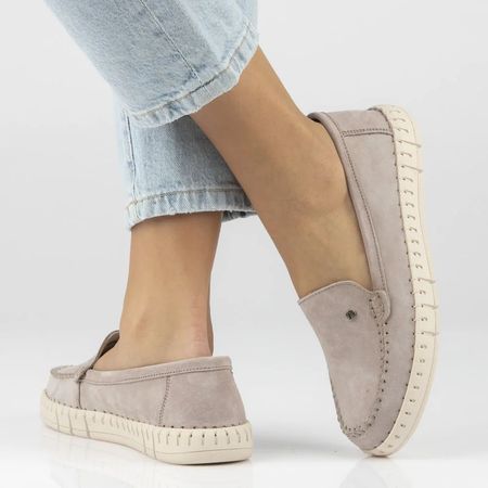 Zamszowe półbuty mokasyny Filippo DP7527/26 BE