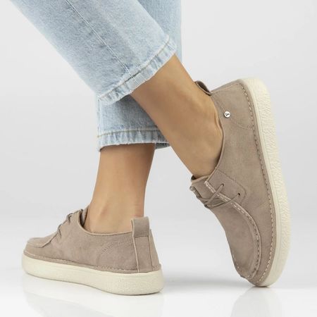 Półbuty zamszowe Filippo DP7604/26 beż