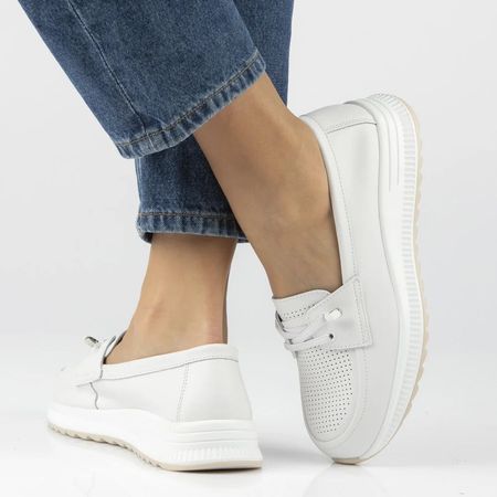 Wsuwane półbuty damskie Filippo DP7651/26 biały