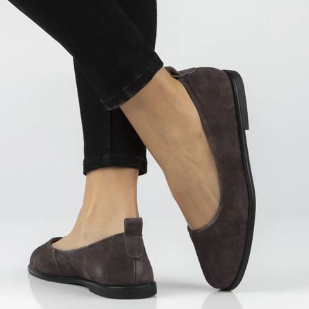 Skórzane baleriny Filippo DP7741/26 D BR