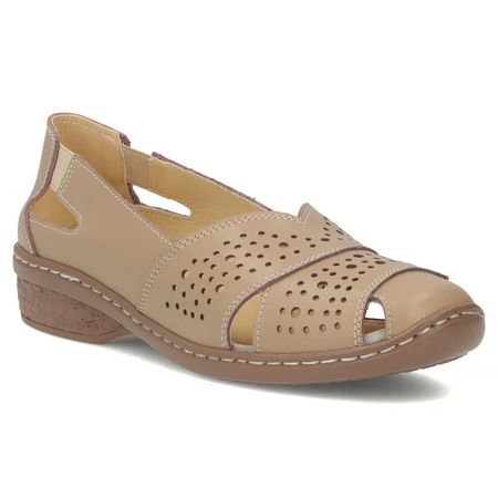 Ażurowe wsuwane półbuty Filippo DP7759/26 beż