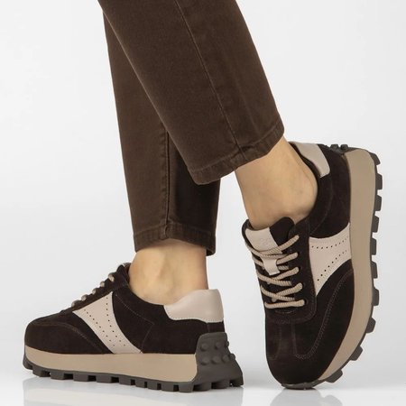Półbuty sportowe sneakersy Filippo DP7976/26 brąz