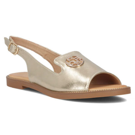 Eleganckie złote sandały damskie Filippo DS3666