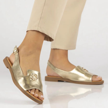 Eleganckie złote sandały damskie Filippo DS3666