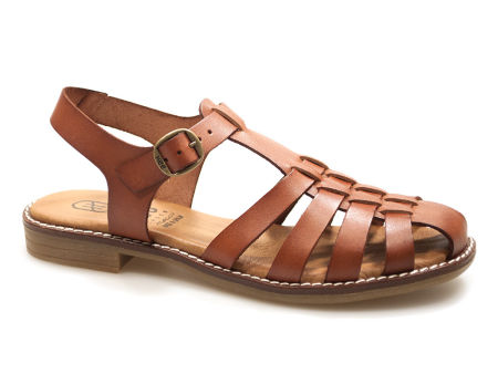 Brązowe skórzane sandały damskie Hee 25303 - Hee Shoes zdjęcie 1