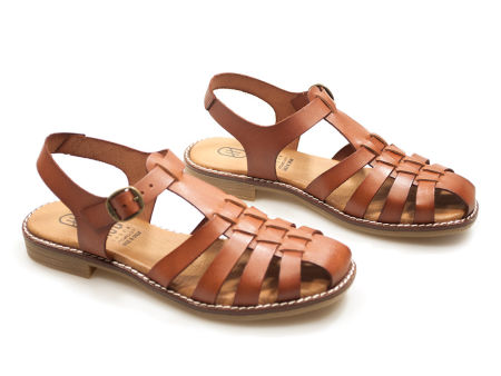 Brązowe skórzane sandały damskie Hee 25303 - Hee Shoes zdjęcie 4