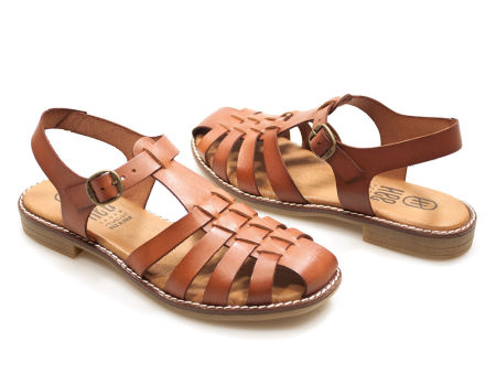 Brązowe skórzane sandały damskie Hee 25303 - Hee Shoes zdjęcie 2