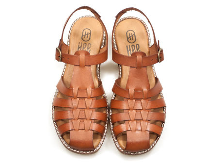 Brązowe skórzane sandały damskie Hee 25303 - Hee Shoes zdjęcie 3