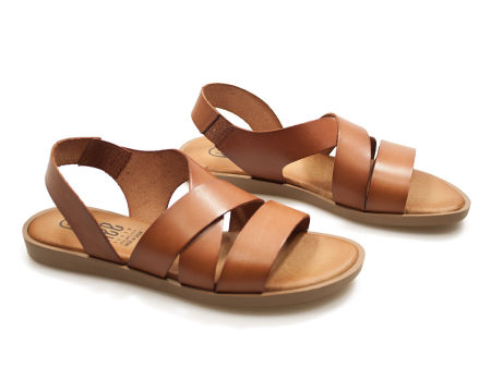 Brązowe skórzane sandały rzymki Hee 25366 - Hee Shoes zdjęcie 1
