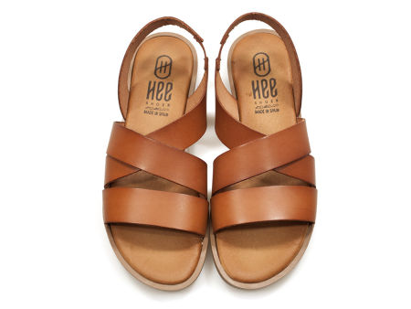 Brązowe skórzane sandały rzymki Hee 25366 - Hee Shoes zdjęcie 3