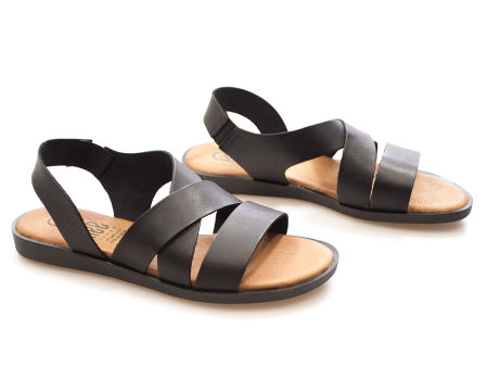 Czarne skórzane sandały gladiatorki Hee 25366 - Hee Shoes zdjęcie 3